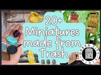 20 in 1! Dollhouse Miniatures made from scraps & trash