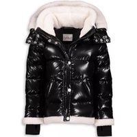 Sam. Shearling Black Puffer Coat