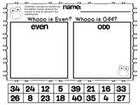 FREEBIE! Even and Odd Numbers -- Whooo Is Even? Whooo Is Odd? Math center plus worksheet assessment! Love2TeachKG - TeachersPayTeachers.com