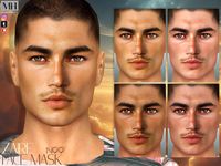 Detailed man face in 6 skin color variations - HQ Compatible.