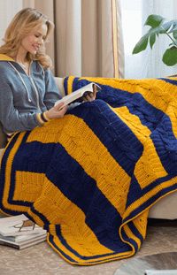 Free School Colors Blanket Crochet Pattern | Red Heart