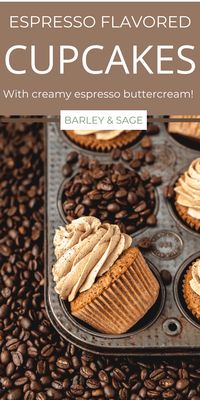 Have you ever wanted to drink your coffee and eat it to?? Then you need these espresso cupcakes!! A rich, coffee flavored cupcake topped with creamy espresso buttercream; these cupcakes should count as breakfast! Truly a coffee lovers dream!