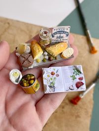 Miniature sets with dishes, scale 1:12. Completely handmade, this cute little set will be a wonderful addition to a dollhouse! To make a purchase, follow the link