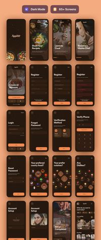 AppÃ©tit - Food Recipes App UI Kit Food Recipes App UI Kit, #Food, #advertisement, #Recipes, #UI, #AD, #ad