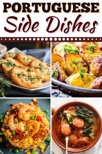 These Portuguese side dishes are warm, filling, and so tasty! From tomato rice to salads to fried potatoes, these sides are the perfect addition to dinner.