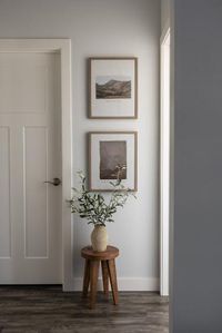 Simple hallway wall decor inspiration! I've linked all of these Target home finds on my LTK. Click the pin to shop!