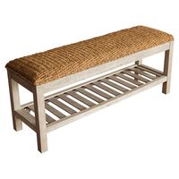 Crafted with precision and care, the Lindos bench exudes a simplistic elegance that combines the richness of acacia wood with the allure of rope water hyacinth. The bench's seat is carefully woven with plaited rope water hyacinth strands, displaying a remarkable level of creativity and individuality and exemplifying the exquisite attention to detail that characterizes this piece. The sturdy acacia wood frame provides the necessary foundation to support the bench, ensuring it will withstand the t