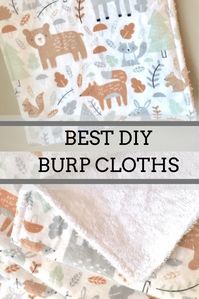 DIY Baby Burp Cloth Tutorial - Sew Much to Create. Best DIY Baby Shower gift is DIY Burp cloths. Perfect gift for any expectant mother! In this tutorial I use Woodland Themed Nursery Flannel fabric and Terry Cloth.