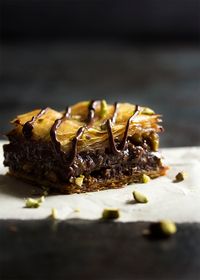 Rich Pistachio and Chocolate Baklava - Just a Little Bit of Bacon