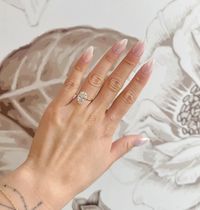 These classy sheer white glazed engagement nails are perfect for showing off your newest and most romantic accessory 💍 Find these and even more inspo in our big list of engagement nails ideas!