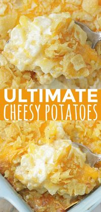 These cheesy potatoes are like the classic casserole many have come to know and love but with some changes to make them even better! #cheesypotatoes #cheesyhashbrowncasserole