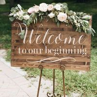 Welcome to Our Beginning Sign Stencil for Weddings