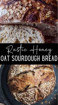 This honey oat sourdough has a deliciously soft crumb with a hint of honey sweetness. I love this soft honey oat sourdough. It’s not super sweet, just a mere hint of honey really. The oats and wholemeal flour make it really soft. I like shaping this loaf in a rustic way, with no fancy scoring. Just a well-browned crust, decorated with a scattering of oats, and a soft crumb.