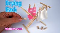 DIY Realistic Miniature Drying Rack | DollHouse | No Polymer Clay! - YouTube