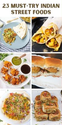 The best way to experience Indian food is not by going to a fancy restaurant but rather by enjoying Indian street food. It is authentic, diverse, vibrant, and so colorful. Here are 23 Must-Try Indian Street Food Recipes you don't want to miss! | fast food recipes | easy recipes | pipingpotcurry.com