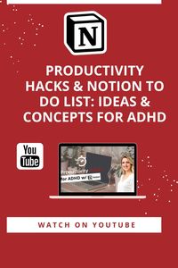 Boost your productivity and conquer your to-do list with our game-changing video on Productivity Hacks & Notion To-Do List for ADHD! 🚀💡 Dive into practical ideas and innovative concepts tailored to help you stay focused and organized. 🧠✅ Unleash the power of Notion to customize your task management experience. 📅🔥 Whether you're navigating work, study, or daily life, these ADHD-friendly tips will revolutionize your approach to productivity.