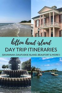 Here are 12 itineraries for day trips from Hilton Head Island to coastal destinations like Beaufort, Tybee Island, Bluffton, Charleston and Savannah. You’ll find travel ideas for everything from outdoor adventures to beach walks to historic district tours and more. This travel guide is helpful to all types of travelers! #hiltonheadisland #hiltonheadislanddaytrips #daytripguide #travelguide