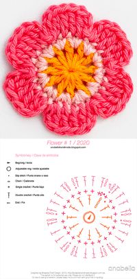 Crochet flower 1_2020 free pattern, Anabelia Craft Design