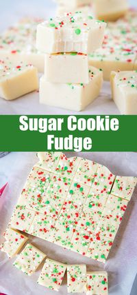 This Sugar Cookie Fudge packs all the flavor of classic sugar cookies in a quick and easy no-bake recipe. Have fun decorating it with your favorite sprinkles to make it match any occasion!