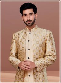 Experience the ultimate sophistication with our mens sherwani for Men. Our collection features a variety of designs, each crafted with intricate details and premium quality fabrics. Shop now and elevate your style for any special occasion. Look your best and feel confident in our exclusive Sherwanis. #menssherwani #sherwani