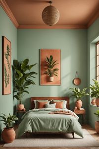 21 Green & Terracotta Bedroom Ideas – ToolzView