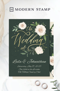 Set the scene for an exquisite wedding day with timeless floral blooms, hand-drawn calligraphy, a sophisticated palette, and romantic details. Find this and more on Modern Stamp — the new premium communications platform for elegant weddings. Make an exquisite first impression with our premium digital Save the Dates and Invitations. Share all the important details about your wedding and seamlessly collect the information you need from your guests. Create your account and get started today!