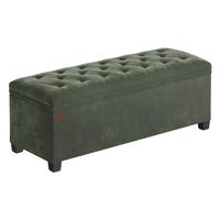 PRICES MAY VARY. 【ELEGANT DESIGN, ENDURING COMFORT】This ottoman boasts a chic velvet surface with an elegant tufting design, adding a stylish touch to your space. The double-layer fabric and high-resilience foam ensure lasting comfort for relaxation 【STURDY AND DURABLE】Built with premium MDF panels and reinforced with metal corner guards on the lid, this storage chest is strong enough to support up to 660 lb (300 kg), making it a reliable seating or storage solution that will stand the test of t