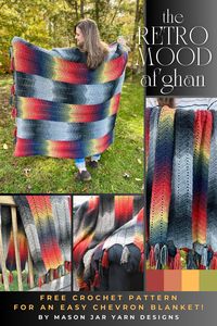 Create nostalgic vibes with the Retro Mood Afghan, a beginner friendly crochet chevron blanket! Featuring easy stitches and unique construction, this bold and beautiful blanket will be a classic statement piece in your home that will never go out of style.