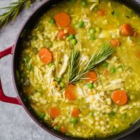 The BEST chicken soup you'll ever eat is the best homemade nourishing healthy soup when you're feeling under the weather. Packed with anti-inflammatory ingredients like ginger, turmeric, garlic. BEST SOUP EVER! #chickensoup #healthysoup #souprecipe #dairyfreerecipe #onepotrecipe