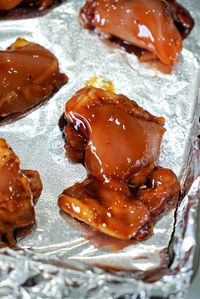 Best baked teriyaki chicken thighs recipe ever! Just 16 minutes to the juiciest most tender pieces of dark meat. Bone in or boneless works. #chickenthighs #teriyakichicken #teriyakichickenthighs