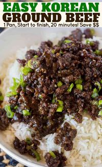 Korean Ground Beef - Dinner, then Dessert