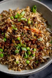 Minced beef fried up with hoisin, lemongrass and garlic then tossed with easy egg fried rice - it makes a fantastic, easy and economical dinner for the whole family.