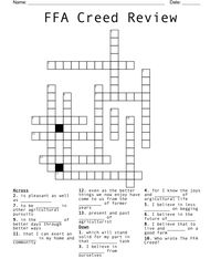 FFA Creed Word Search - WordMint