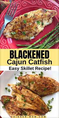 Skillet Blackened Cajun catfish cooks quickly on the stovetop. It's a quick and easy way to enjoy this sweet, mild white fish. A low-carb recipe that will have your family asking for seconds.