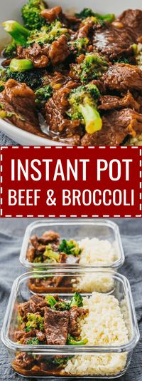 This Instant Pot Beef And Broccoli recipe uses pressure cooking to cook the beef and sauce -- easy, quick, and simple! It's gluten free, and also healthy if you use a sugar free sweetener for low carb / keto diets. I adapted my best authentic Chinese stir fry for the Instapot, and it's similar to Mongolian beef or Panda Express / PF Changs versions. The sauce is made using soy sauce (no cornstarch needed), and you can serve with any kind of rice. #lowcarb #keto #beef