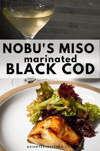 Miso marinated cod is a recipe made famous by Chef Nobu. Learn his classic recipe that is actually very easy to prepare and can be baked in the oven.  Black cod is ideal but you could use any other firm fleshed fish for a healthy dinner without breadcrumbs, mayo, or parmesan cheese.  #easyrecipes #makeahead #dairyfree #codrecipes #bakedfish 