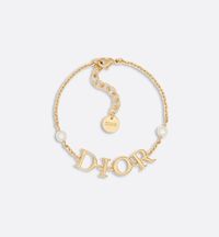 Dio(r)evolution Bracelet Gold-Finish Metal and White Resin Pearls | DIOR