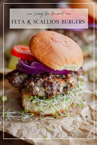 If you are looking to shake up your burger game with some bold flavors and a little Mediterranean flair, look no further than today’s Feta and Scallion Burgers.