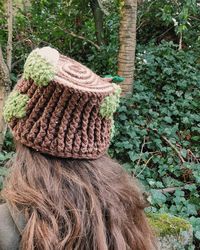 You could be normal, or you could make yourself an entire mini-ecosystem and wear it on your head. Crochet a Forest Spirit Bucket Hat with this pattern and become the unhinged bog witch of your dreams. People will not be able to stop staring at your mossy tree stump of a hat, you have been warned! Read more on our blog! Pattern level: Intermediate. This pattern uses a lot of intermediate techniques, some stitches I made up, and a LOT of creative thinking with placement. It's definitely not for b