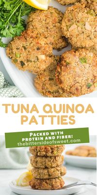 Tuna quinoa patties are a healthy and satisfying meal, packed with protein & fiber. Fried to golden perfection easy for a weeknight meal!