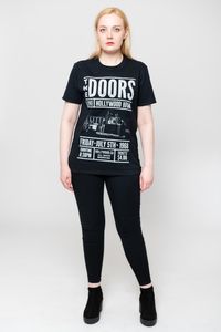 An official licensed unisex soft-style cotton Tee featuring The Doors 'Advance Final' design motif. This high-quality t-shirt is available in a black colorway. We offer a range of sizes from Small through XX-Large, subject to stock availability.