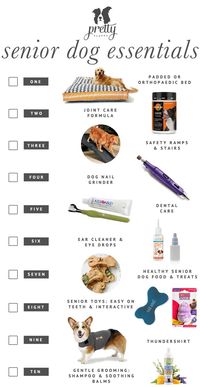 Must have! Senior Dog Checklist - Everything you need to keep your 7+ year old dog happy and healthy in their later years. | Pretty Fluffy | www.prettyfluffy.com