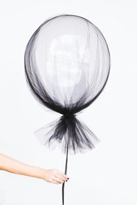 A Clear Balloon And a Swash of Tulle Create Simple And Sophisticated Beautiful Party Decor !