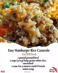 Easy Hamburger Rice Casserole – 99easyrecipes