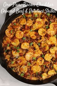 Loaded Ground Beef and Potatoes Skillet - Kinda Healthy Recipes