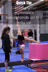 How to develop better handstands on beam.