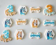 1 Dozen Bluey Themed Sugar Cookie - Etsy