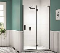 Shop Merlyn Black 900mm Hinge Shower Door And Inline Panel. Manufacturing Code: BLKH900REC. Delivery in 2-3 Working Days Approx.