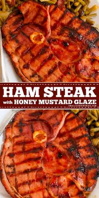 Out of Easter dinner ideas? This glazed Ham Steak with Brown Sugar Glaze will leave you licking your chops! This easy steak is one of the best Easter main dish recipes. Save this pin for later!