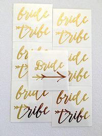 Ship Date 4-13-16 bride tribe - set of 11 - temporary gOLD tattoo - 2" x 2" - bachelorette party -bridesmaid tattoo by janetmorrin on Etsy